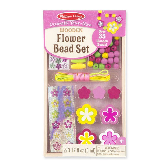 Melissa and Doug Wooden Craft kit Flower Beads