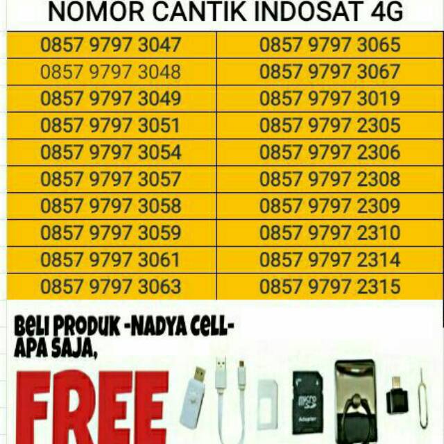 [ Bayar Di Tempat COD ] SERI RAPIH ABAB 9797 Kartu Perdana Nomor Cantik Indosat 4G