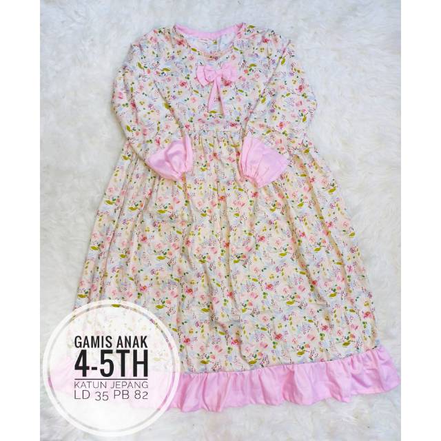 Gamis anak katun Jepang pesanan bunda wiwik