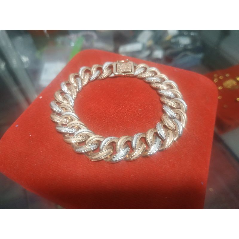 Gelang sisik naga emas asli kadar 750