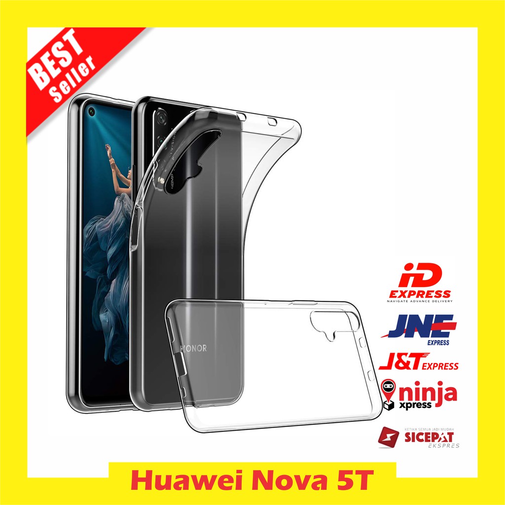 Huawei Nova 5T - Clear Soft Case Transparan Silikon TPU HD Casing Cover Jelly Bening