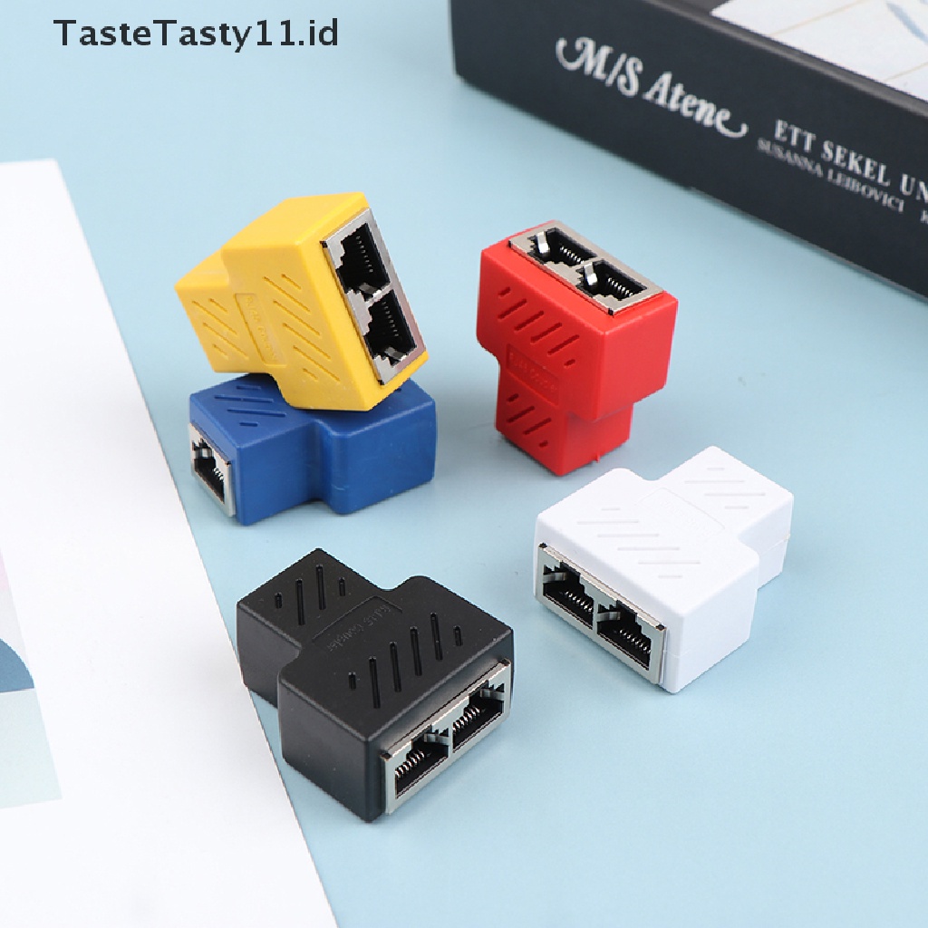 (TasteTasty) Adaptor Splitter Kabel Jaringan LAN RJ45 Universal