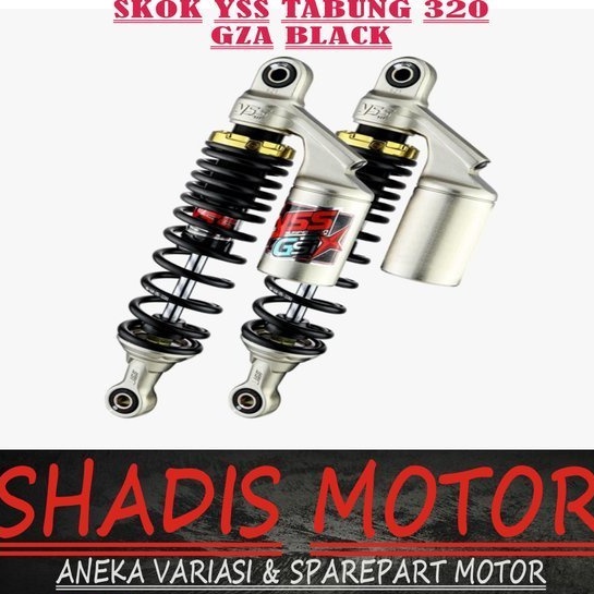 Skok Belakang Motor Merk YSS Tabung Ukuran 320 mm Tipe G Six Warna Black Brown Shock Breaker Motor
