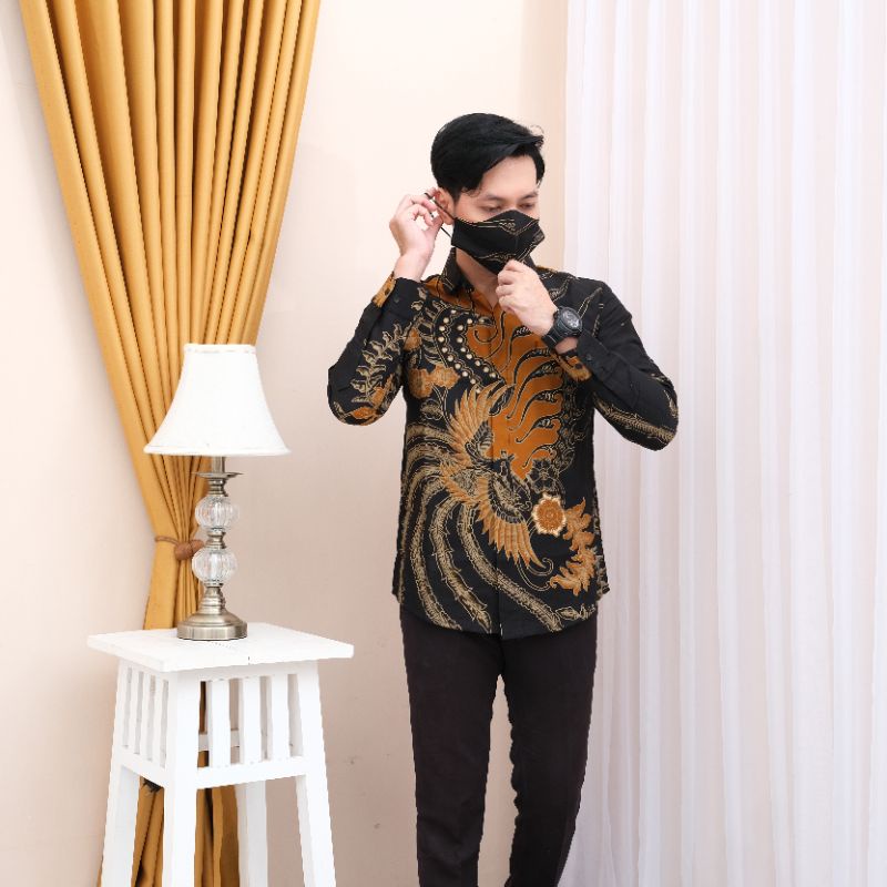 Batik pria lengan panjang slim fit | batik pria batik pria lengan panjang original prabuseno terbaru