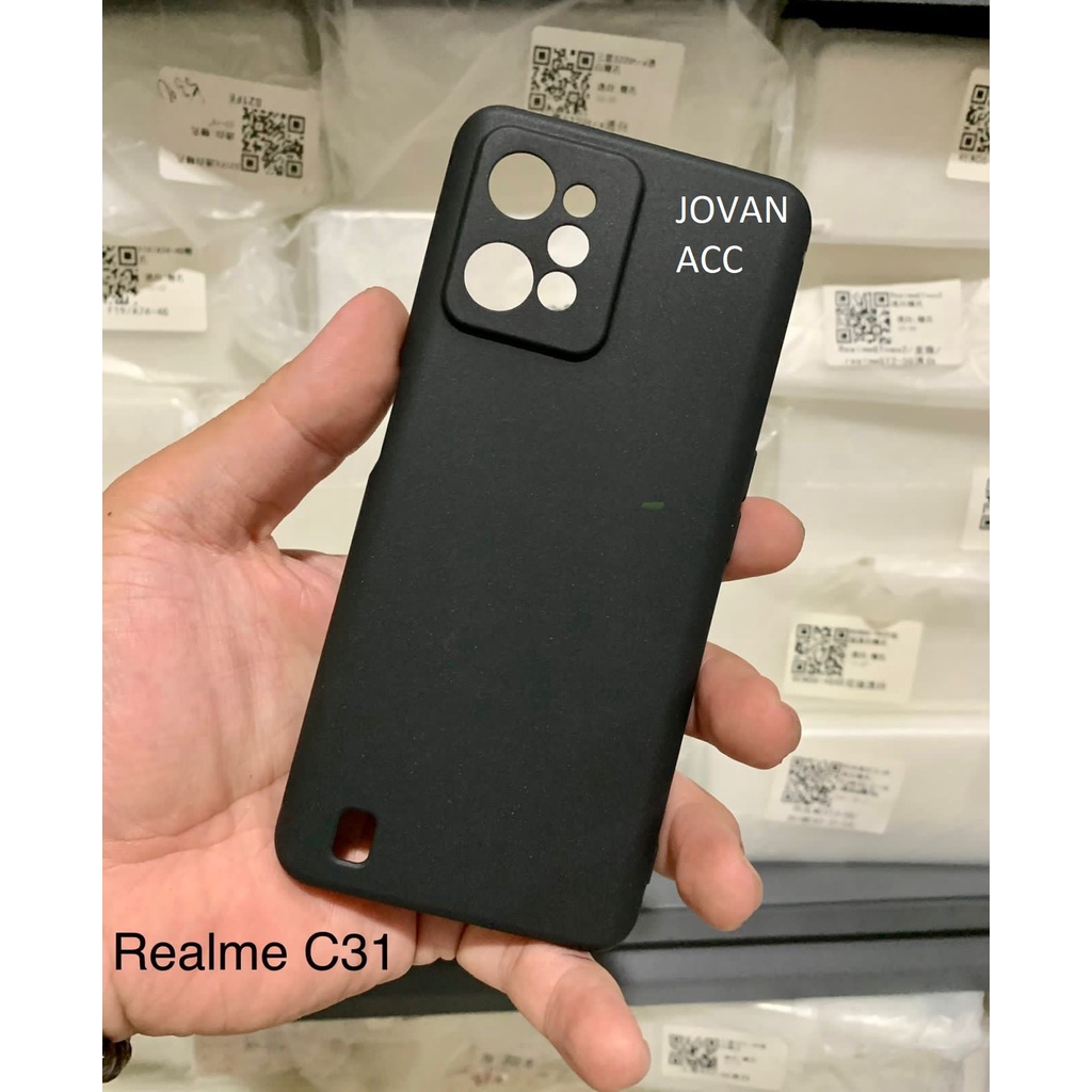 REALME C35 C33 C30 C31 CASE FULL BLACK PREMIUM SILIKON HITAM SOFTCASE KARET CASING PROTECT CAMERA COVER PELINDUNG KAMERA