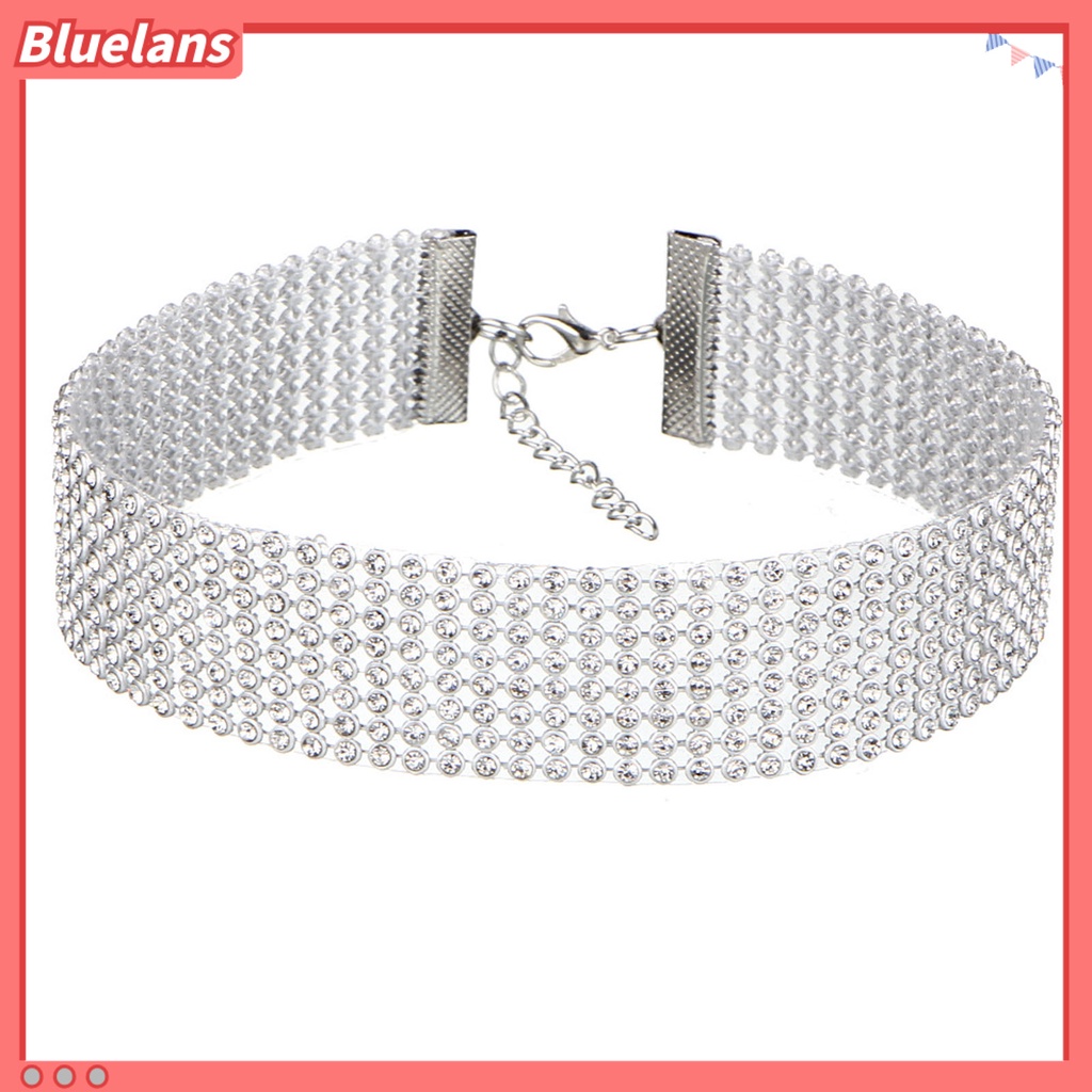 Bluelans Kalung Choker Rantai Klavikula Bahan Aluminum Untuk Wanita