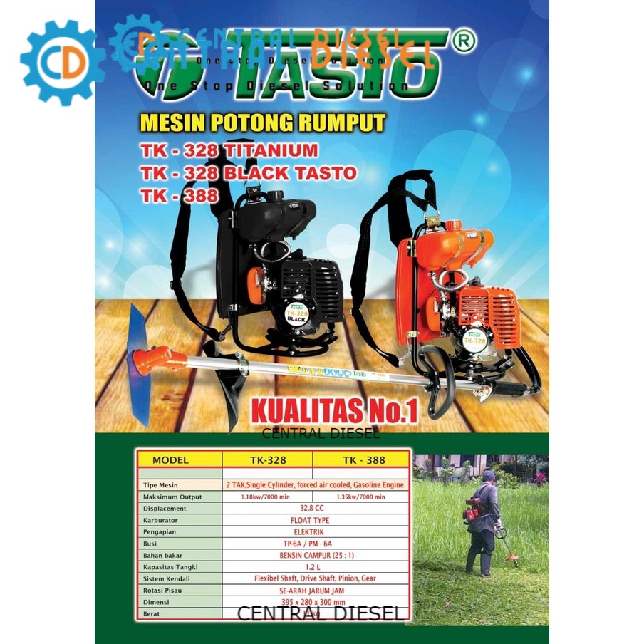 Brushcutter/ Mesin potong Babat rumput Tasto TK 328