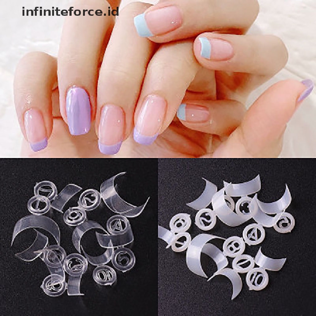 Infiniteforce.id 500pcs / Set Kuku Kaki Palsu Cover Setengah Untuk Manicure / Nail Art