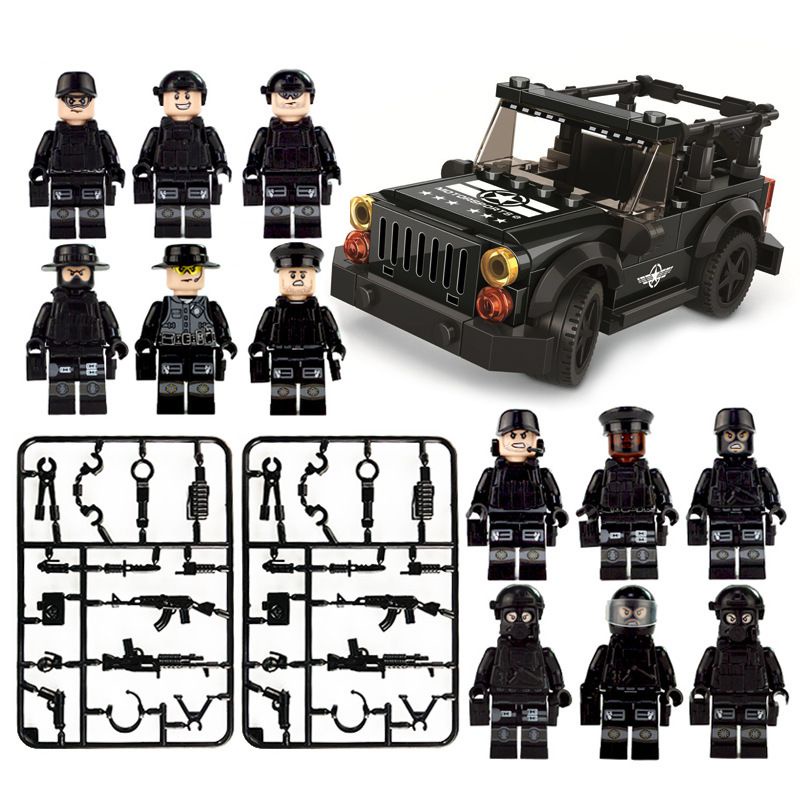 Forces 12pcs Khusus Mini Action Figure Military Weapons Aksesoris Puzzle Game