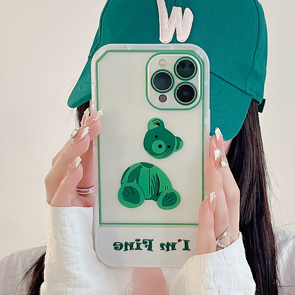 Soft Case Hp Gambar Kartun Beruang Untuk iPhone 13pro / Max / X / XS Max / XR / 11promax / 12pro