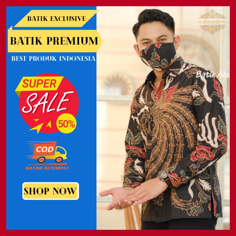 BAJU BATIK PRIA LENGAN PANJANG BATIK PRIA PREMIUM BATIK TULIS LENGAN PANJANG BAJU BATIK PRIA SOLO
