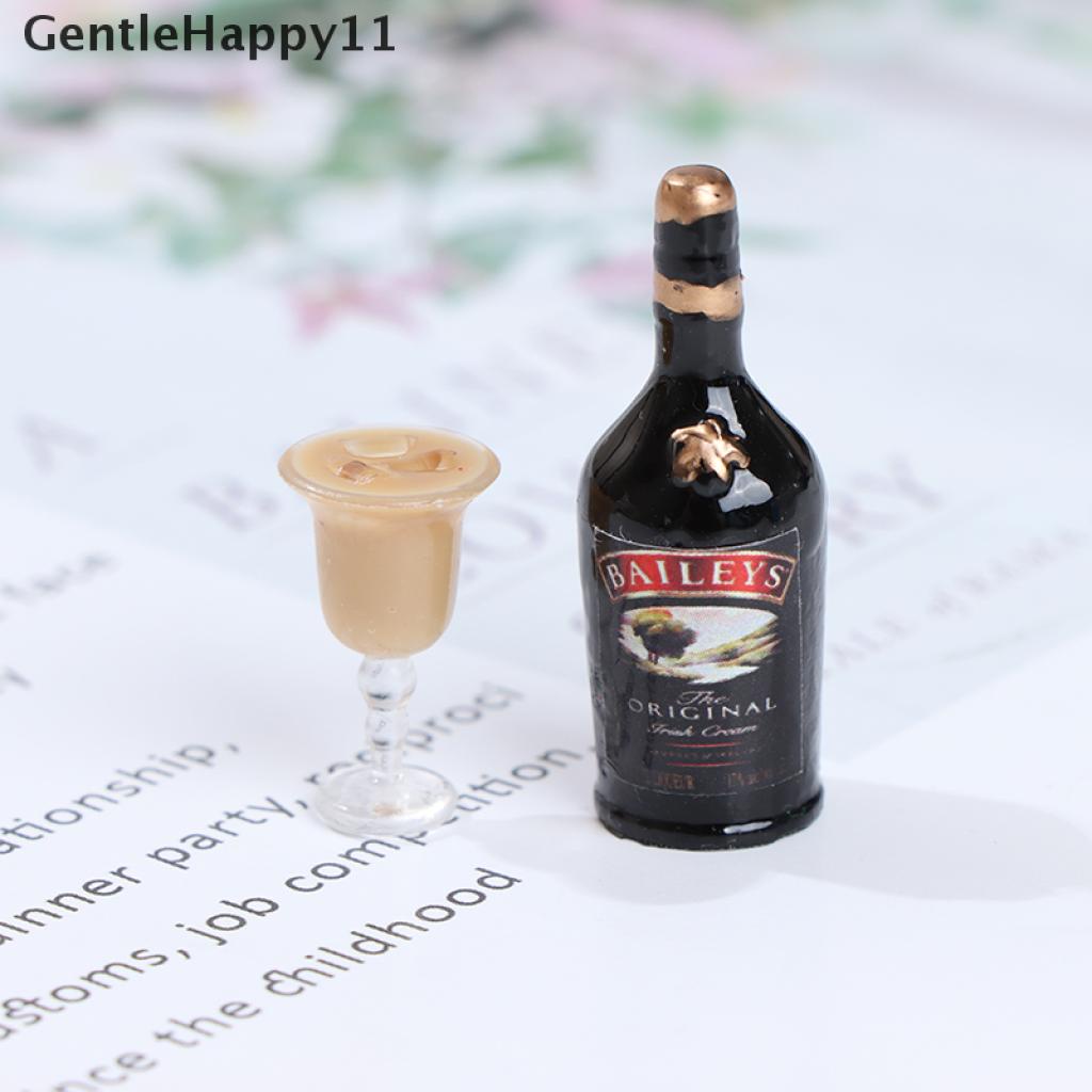 Gentlehappy 1 Set Mainan Miniatur Botol Wine Bahan Resin Untuk Aksesoris Rumah Boneka