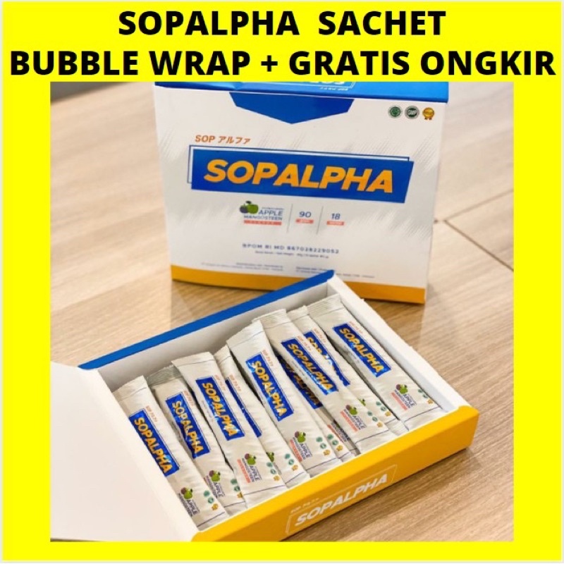 SOPALPHA ECERAN PER 1 SACHET BPOM HALAL SOP ALPHA BIO BOOST PER SACHET KESEHATAN