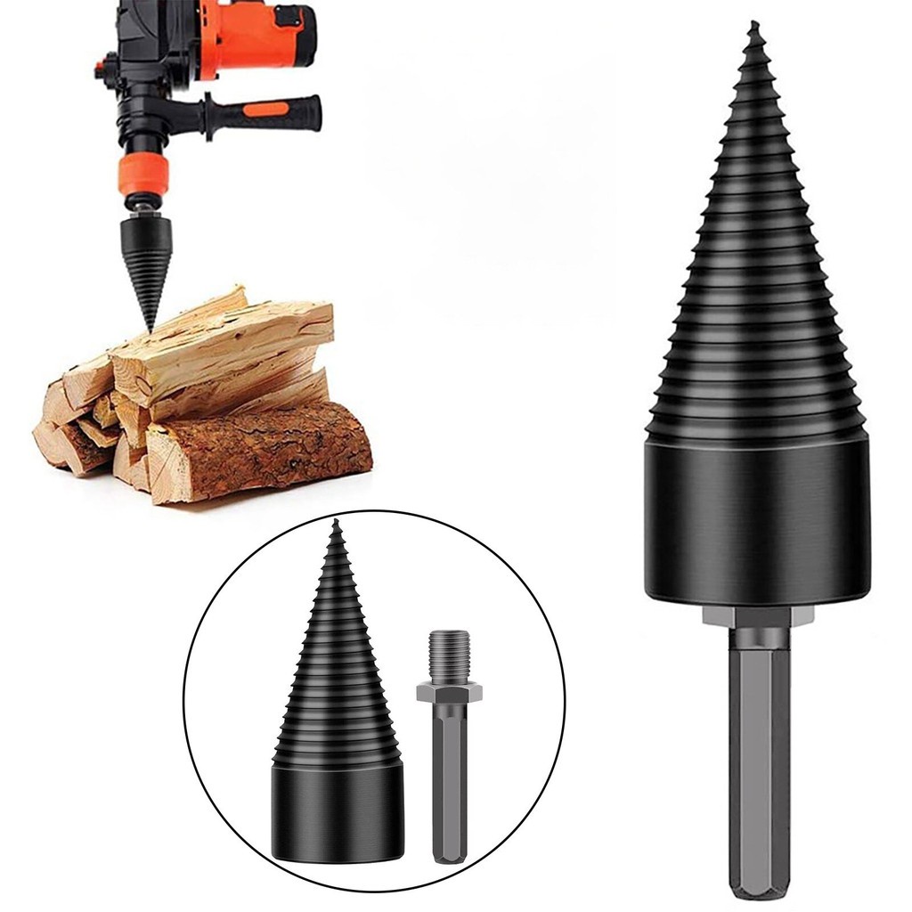 Mata Bor Kerucut Drill Bit Split Wood Cone Drilling Reamer Handle 32mm - Mata Bor Tunner Pemisah Kay