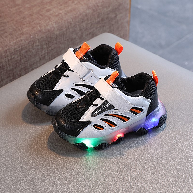 NEW!!Sepatu Sneakers Anak Perempuan/Laki-laki LED model sport import