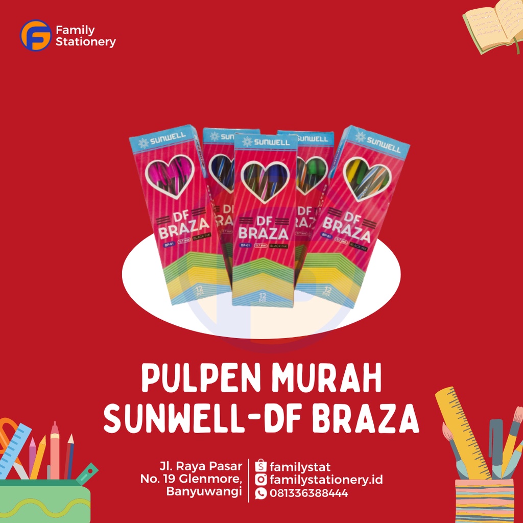 

(Pack) Pulpen Murah Sunwell | DF BRAZA