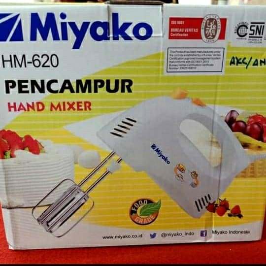 Miyako Hand Mixer HM-620 Pencampur Adonan 5 Kecepatan