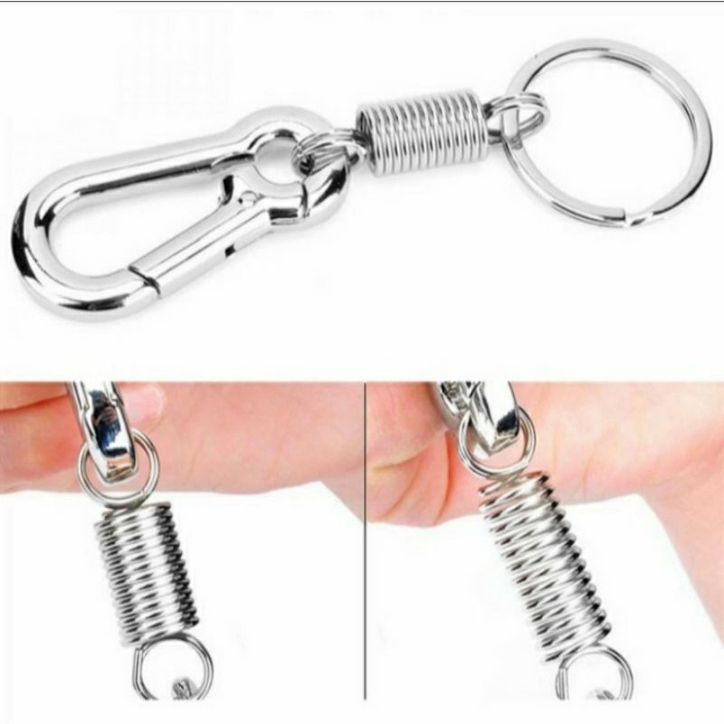 Gantungan kunci per motor dan mobil stainless Keychan Keyring Carabiner