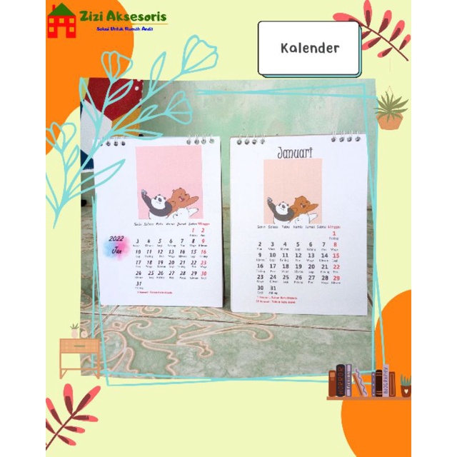 Custom Kalender Meja Pasaran Jawa 2022 2023 Foto Sendiri Logo Usaha