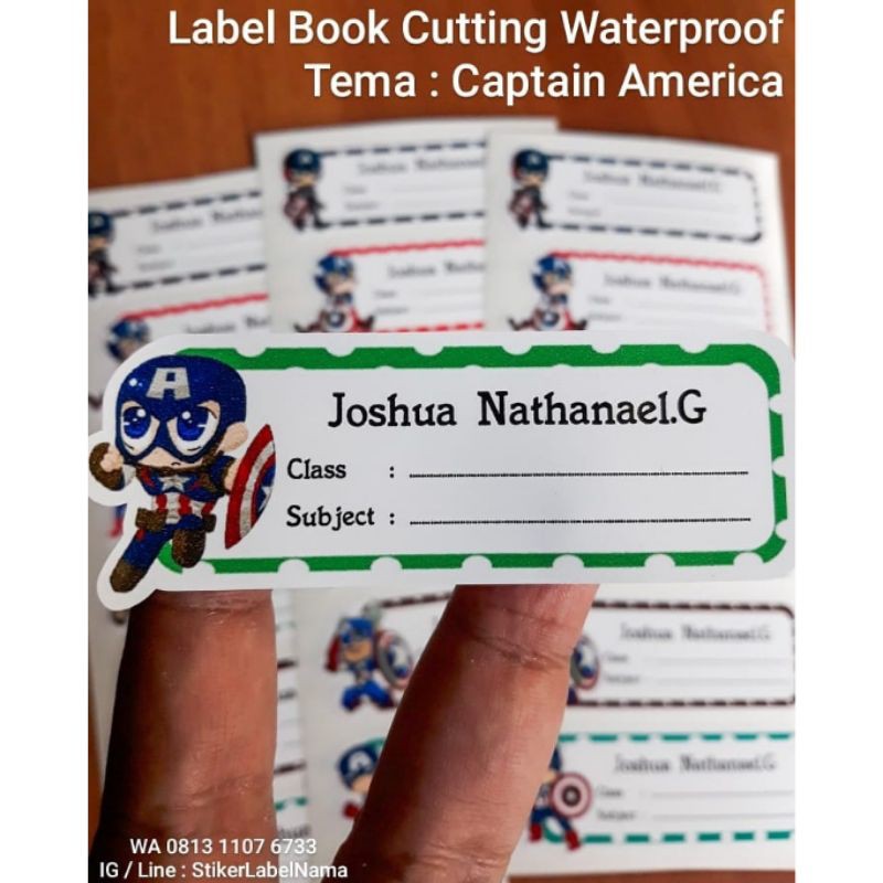 

CAPTAIN AMERICA LABEL BOOK CUTTING WATERPROOF / LABEL BUKU TAHAN AIR / STIKER BUKU /STIKER BUKU ANAK