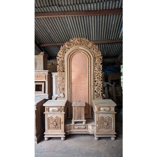 meja rias jati, tolet rias cleopatra ukiran jepara mentahan