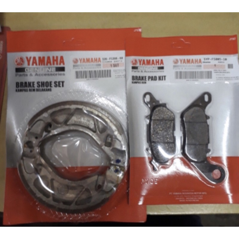 PAKET KAMPAS REM DEPAN BELAKANG YAMAHA MIO SMILE / SPORTY / SOUL / MIO J / SOUL GT / X RIDE 115