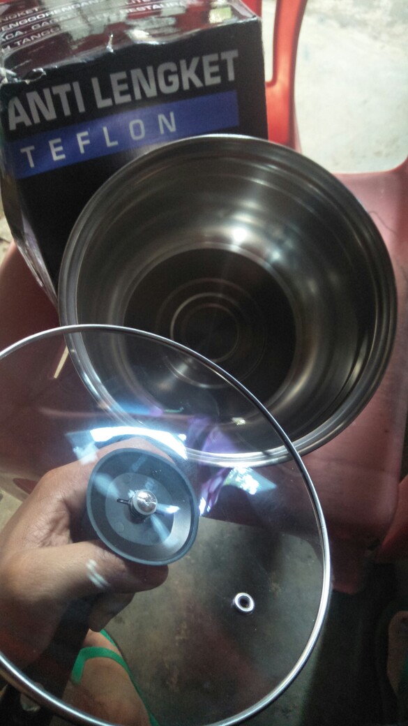 Gsf Panci Susu 18 Cm Stainless/panci Kuah Tutup Kaca/ Panci Gagang