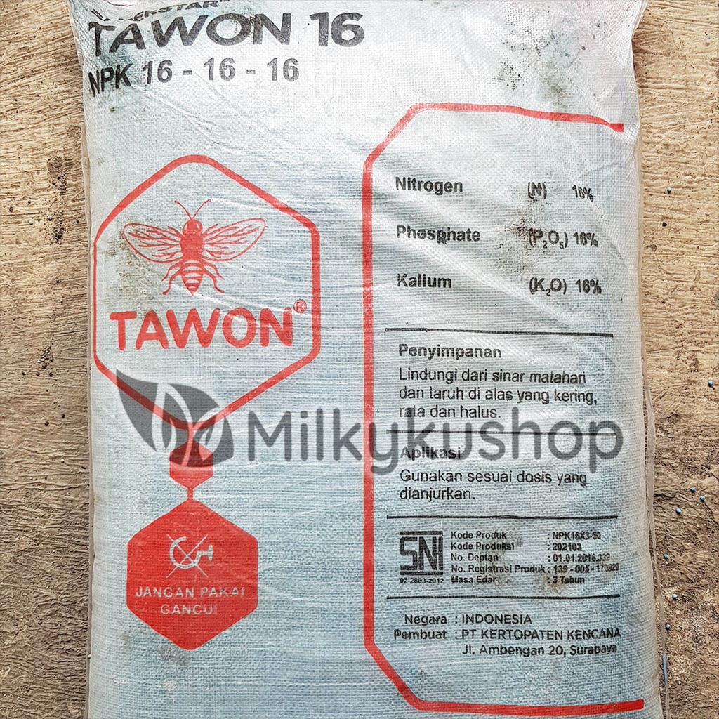 PUPUK TAWON NPK 16 16 16 BERAT 50 KG KEMASAN PABRIK VIA GOSEND GRAB