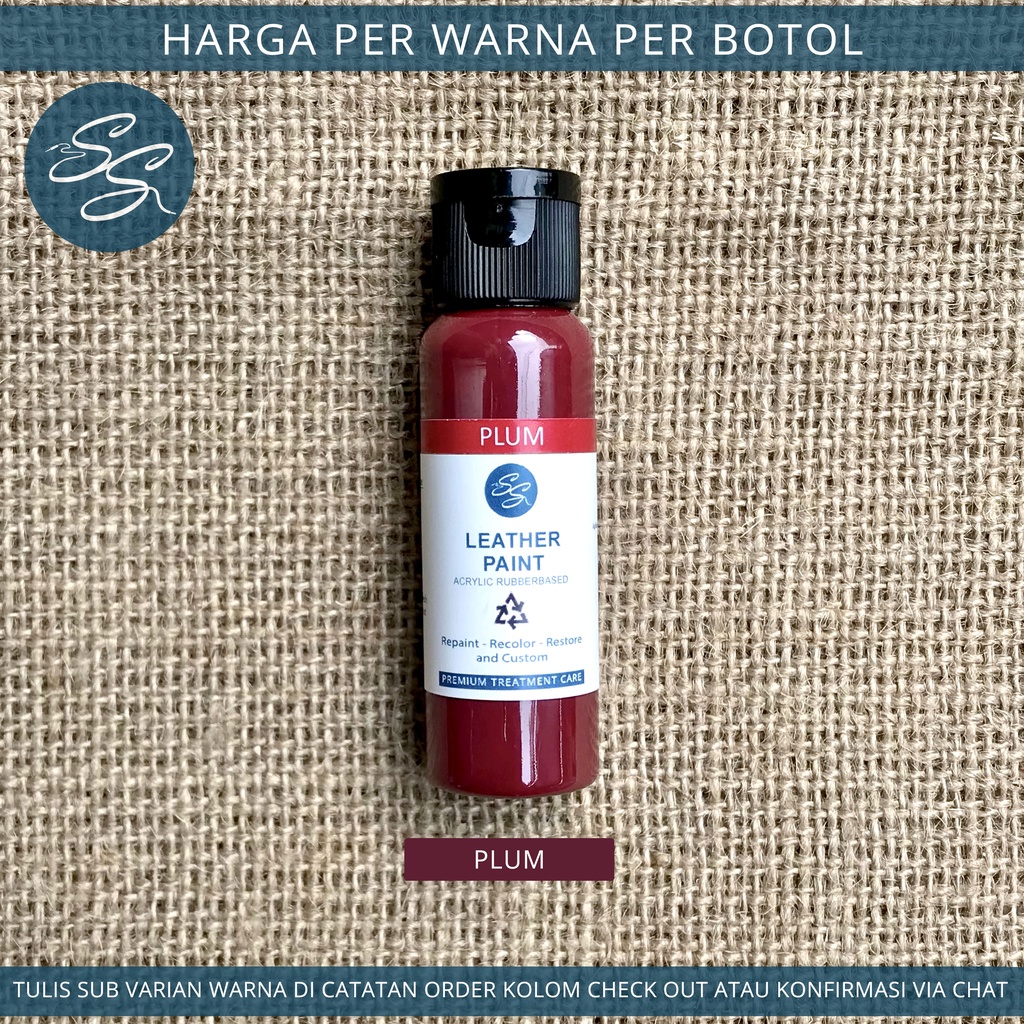 Cat Sepatu Kulit SS Leather Paint - Acrylic Rubber Cat Midsole, Rubber, Boost - Cat Tas Jaket Kulit-Plum