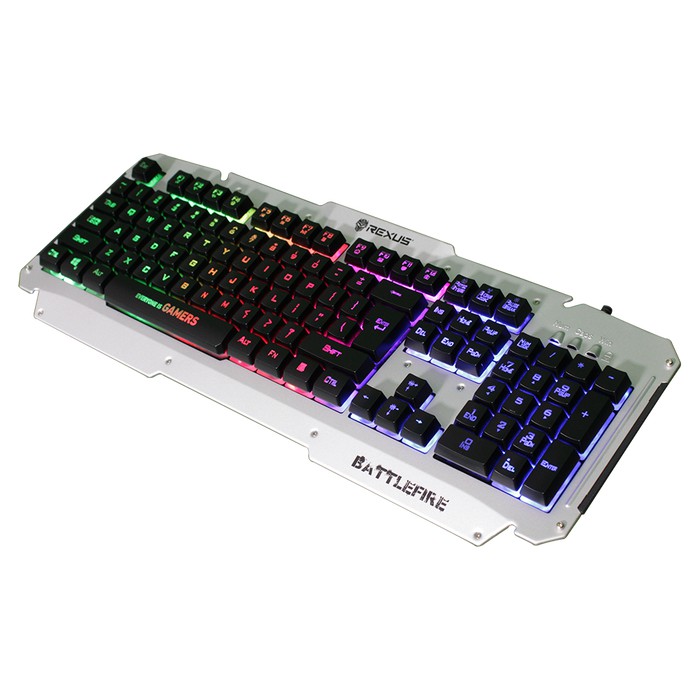 Keyboard Gaming Rexus K9D Silver Semi Mechanical 19 Keys Anti Ghost