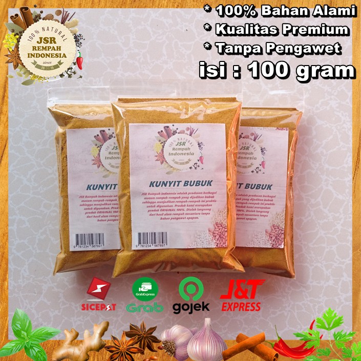 

KUNYIT BUBUK ASLI ISI 100 GRAM KUALITAS PREMIUM BUMBU DAPUR JSR REMPAH TURMERIC POWDER