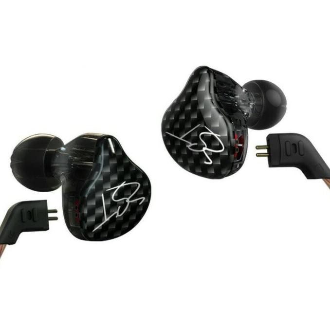 Earphone Knowledge Zenith Kz - Zst Pro Headset Super Bass Iem - Black