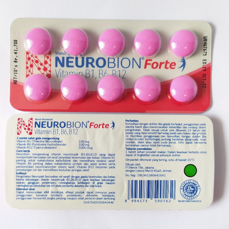 Neurobion Forte K 10 Tablet Indonesia