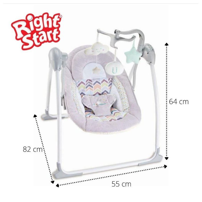 Makassar - Ayunan Bayi Elektrik Baby Swing Otomatis Right Start Deluxe Portable Swing