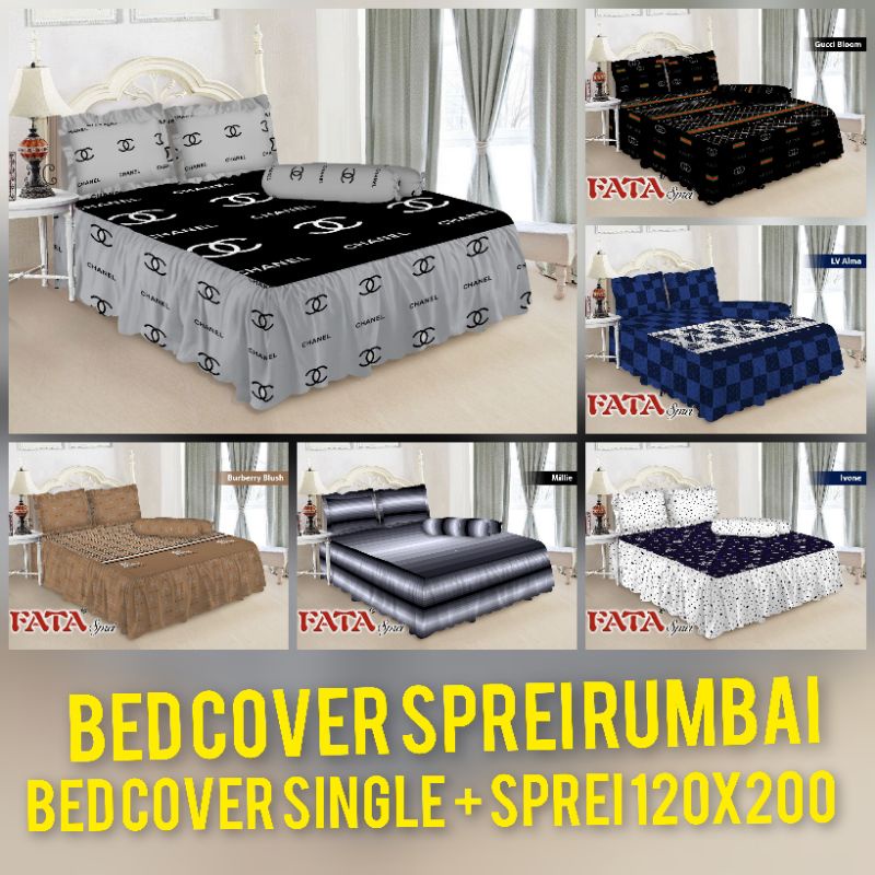 Bedcover FATA ® - BEDCOVER SET RUMBAI MINIMALIST 120X200 CM (SINGLE)