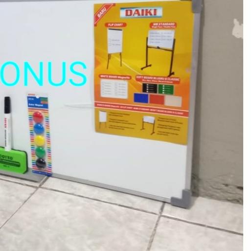 

➱ Whiteboard / Papan tulis magnetic uk 40x60 Cm ♀