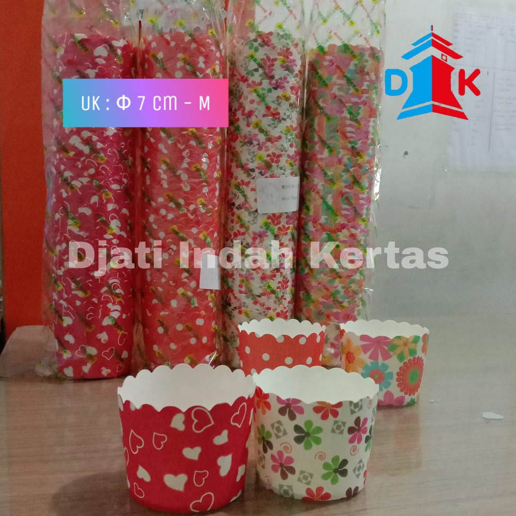 TERBAIK !!! Paper Cup Cupcake / Kertas Cupcake / Cake Muffin MOTIF Per Pack