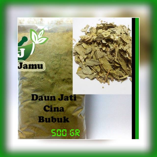 Bubuk/Serbuk Daun Jati Cina/Djati Cina Murni Tanpa Campuran 500GR