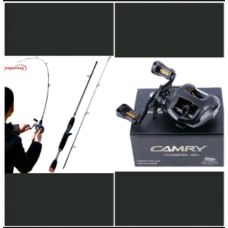 Satu Set joran Casting  dan reel bc drag 10 kg handle kiri