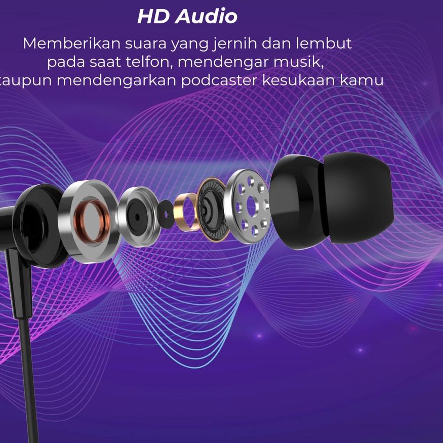 드 Olike Wired Earphone Headset In Ear HD Audio Headphone Hands Cable 125cm Garansi Resmi OASE DE-G2 