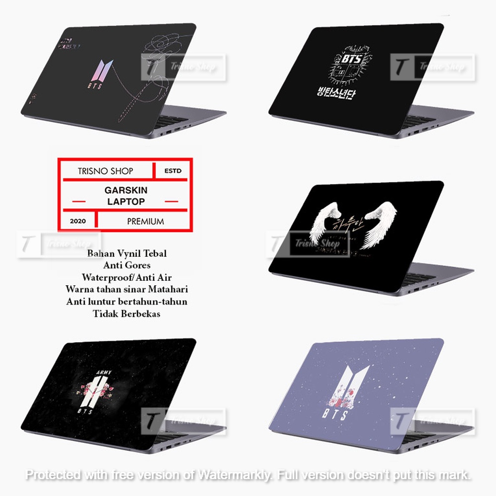 Stiker Laptop | Garskin Laptop | BTS Army + Laminasi Tebal