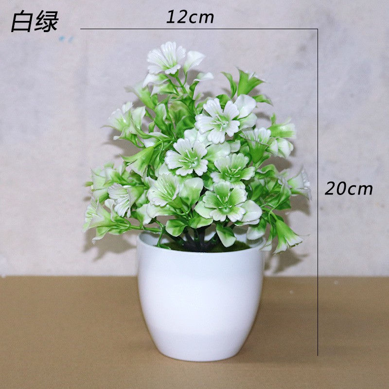 FYGALERYSURABAYA PT42 Pot Tanaman Hias Bunga Hias Plastik Pot Bongsai Artificial Flower Decoration