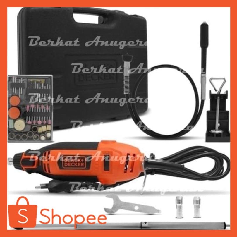 Black Decker RT 18 KA Mini Die Grinder 114 aksesoris RT18KA RT18 KA CROSS201