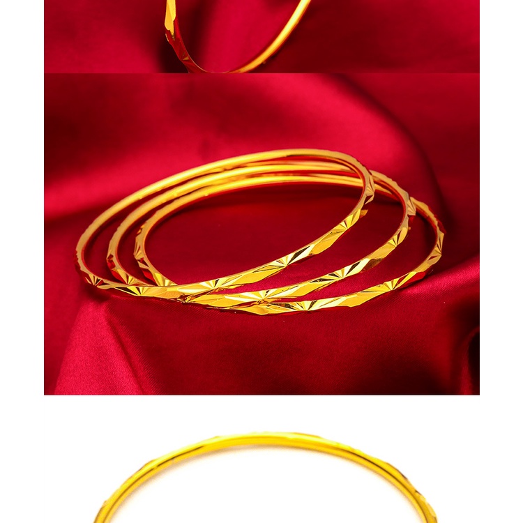 Perhiasan Gelang Lapis Emas Asli Kadar 375 Desain Meteor Untuk Pernikahan