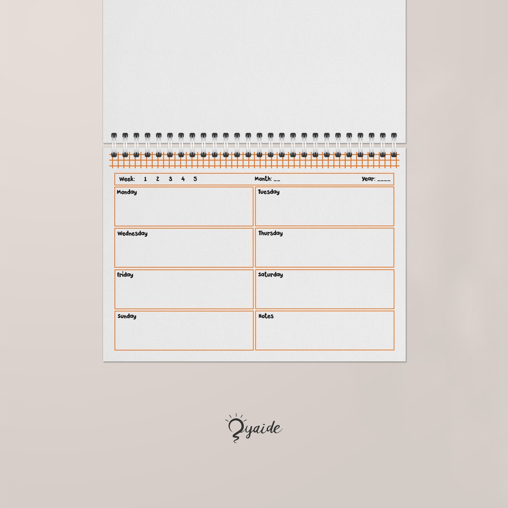 

Weekly Planner Catatan Agenda Mingguan A4 A5 B5