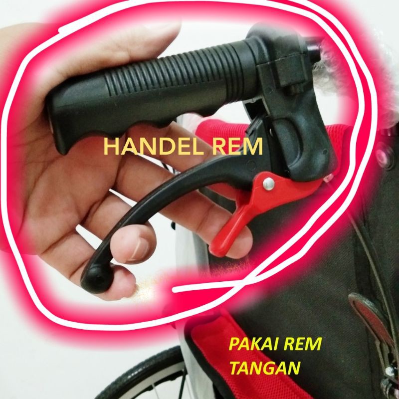 handel rem kursi roda/tuas rem tangan kursi roda/sperpart kursi roda original