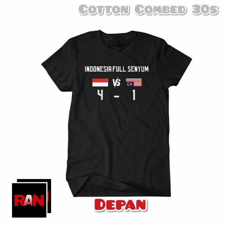 T-shirt Baju Kaos Indonesia 4 vs 1 Malaysia l Kaos Timnas piala AFF CUP