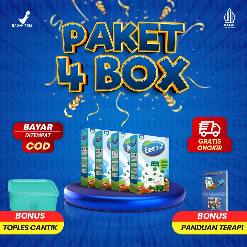 PAKET 3 BOX - Gamamilk Susu Etawa Plus Gamat Solusi Untuk Nyeri Sendi, Asam Urat, Sesak Nafas dan Asam Lambung