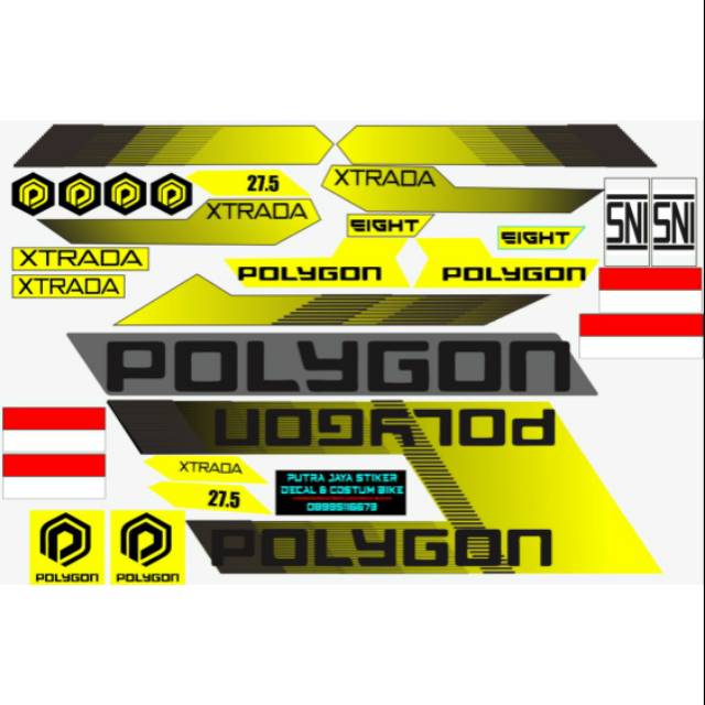 DECAL STIKER SEPEDA POLYGON XTRADA