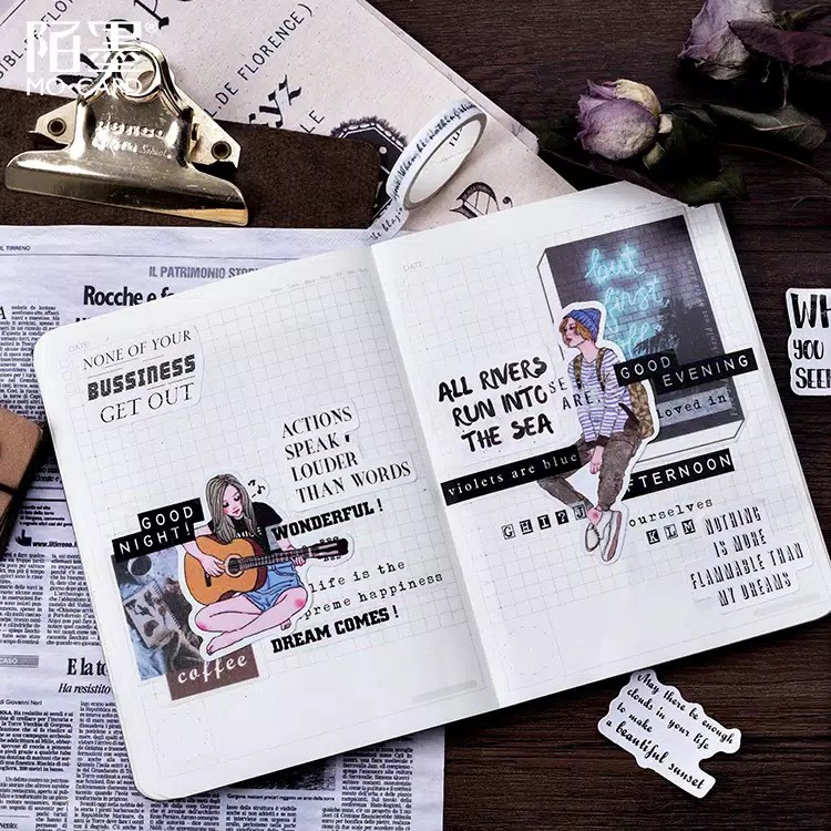 

STICKER QUOTE VINTAGE STICKER DEKORASI DECO DIARY NOTEBOOK JOURNAL DIY BUJO SCRAPBOOK PREMIUM